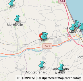 Mappa Via Eugenio Montale, 62010 Montecosaro MC, Italia (5.93182)