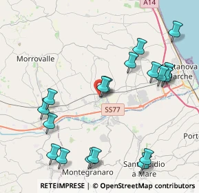 Mappa Via XVI Marzo, 62010 Montecosaro MC, Italia (4.915)