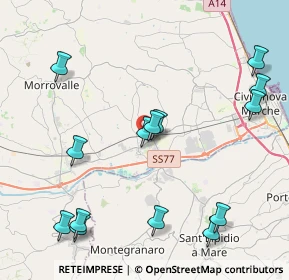 Mappa Via XVI Marzo, 62010 Montecosaro MC, Italia (5.05429)