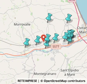 Mappa Via d'Antona, 62010 Montecosaro MC, Italia (3.63533)