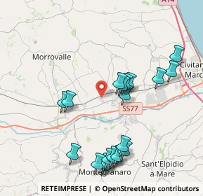 Mappa Via d'Antona, 62010 Montecosaro MC, Italia (4.4005)