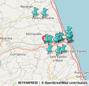 Mappa Via d'Antona, 62010 Montecosaro MC, Italia (6.07733)