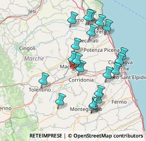 Mappa Contrada Vallebona, 62100 Macerata MC, Italia (15.8545)