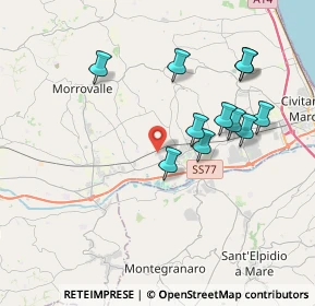 Mappa Via Massimo D'Antona, 62010 Montecosaro MC, Italia (3.73818)