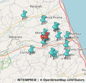 Mappa Via San Gabriele, 62010 Morrovalle MC, Italia (5.83267)