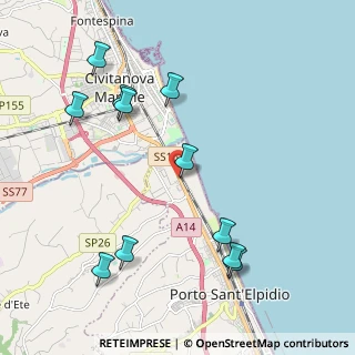 Mappa Via Mar Ionio, 63821 Porto Sant'Elpidio FM, Italia (2.38545)