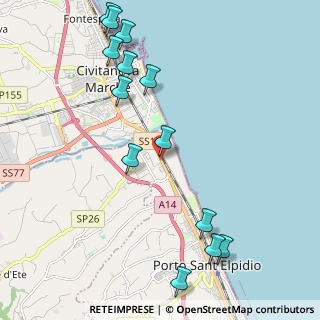 Mappa Via Mar Ionio, 63821 Porto Sant'Elpidio FM, Italia (2.60846)