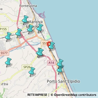 Mappa Via Mar Ionio, 63821 Porto Sant'Elpidio FM, Italia (2.3875)