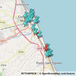 Mappa Via Mar Ionio, 63821 Porto Sant'Elpidio FM, Italia (2.001)