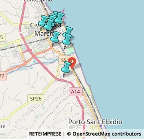 Mappa Via Mar Ionio, 63821 Porto Sant'Elpidio FM, Italia (2.1225)