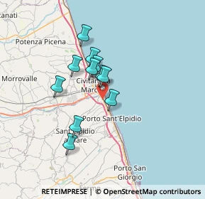 Mappa Via Mar Ionio, 63821 Porto Sant'Elpidio FM, Italia (5.33909)