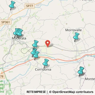 Mappa Via S. Claudio, 62014 Corridonia MC, Italia (5.68455)