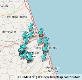 Mappa Via Mare del Nord, 63821 Porto Sant'Elpidio FM, Italia (7.472)