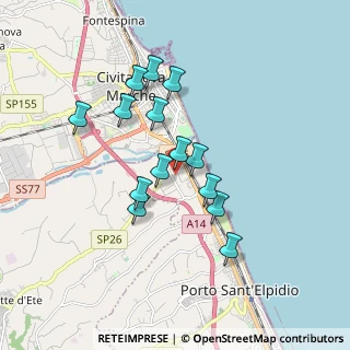 Mappa Via Mare del Nord, 63821 Porto Sant'Elpidio FM, Italia (1.55429)