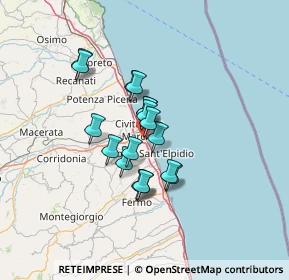 Mappa Via Mare del Nord, 63821 Porto Sant'Elpidio FM, Italia (9.755)