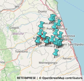 Mappa Borgo, 62100 Piediripa MC, Italia (9.473)