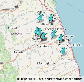 Mappa Via 8 Marzo, 62100 Macerata MC, Italia (9.74273)