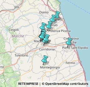 Mappa Via 8 Marzo, 62100 Macerata MC, Italia (8.14583)