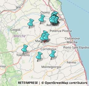 Mappa Via Donato Bramante, 62100 Macerata MC, Italia (12.769)