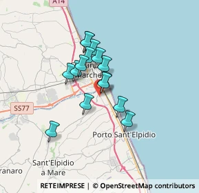 Mappa Via Fratte, 63821 Porto Sant'Elpidio FM, Italia (2.54067)