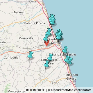 Mappa VIA FERRARI, 62012 Civitanova Marche MC, Italia (6.57778)