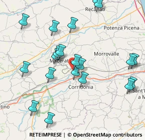 Mappa Via Primo e Giovanni Moretti, 62100 Macerata MC, Italia (8.9175)