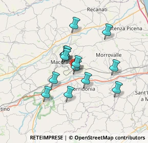 Mappa Via Primo e Giovanni Moretti, 62100 Piediripa MC, Italia (5.47)