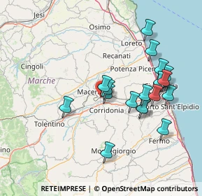 Mappa Via Primo e Giovanni Moretti, 62100 Macerata MC, Italia (15.00579)