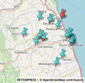 Mappa Via Primo e Giovanni Moretti, 62100 Macerata MC, Italia (15.7735)