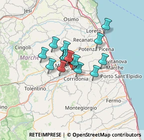 Mappa Via Primo e Giovanni Moretti, 62100 Piediripa MC, Italia (8.66267)