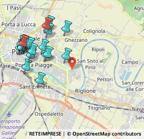 Mappa Via Martin Lutero, 56124 Pisa PI, Italia (2.407)
