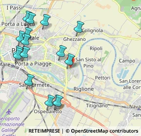 Mappa Via Martin Lutero, 56124 Pisa PI, Italia (2.56438)