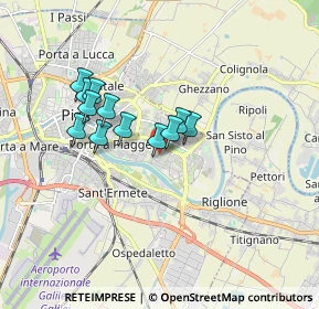 Mappa Via Lombardia, 56124 Pisa PI, Italia (1.3875)