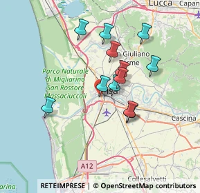 Mappa Corte Sanac, 56122 Pisa PI, Italia (6.07083)