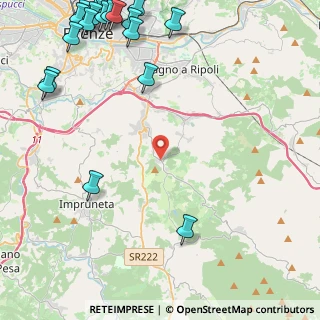 Mappa SP 56 del Brollo e Poggio Alla Croce, 50012 Bagno a Ripoli FI, Italia (7.1945)