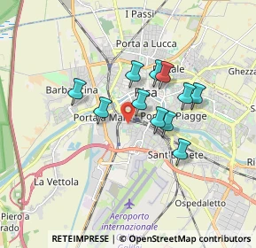 Mappa Via Quarantola, 56121 Pisa PI, Italia (1.35)