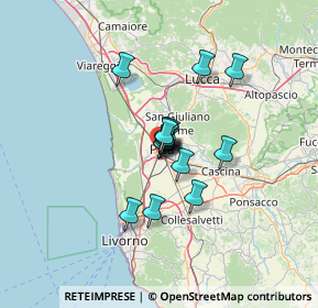 Mappa Via Quarantola, 56121 Pisa PI, Italia (7.67188)