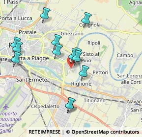 Mappa Via di Piaggia, 56124 Pisa PI, Italia (1.88308)