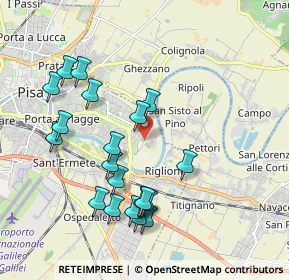 Mappa Via di Piaggia, 56124 Pisa PI, Italia (2.053)