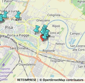 Mappa Via di Piaggia, 56124 Pisa PI, Italia (1.62833)