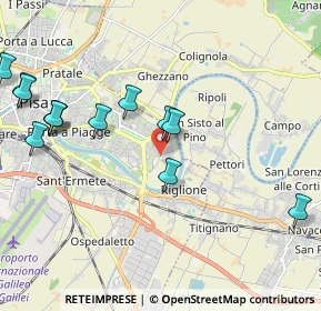 Mappa Via di Piaggia, 56124 Pisa PI, Italia (2.44538)