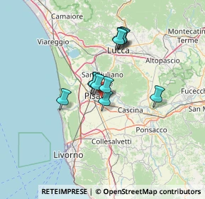 Mappa Via di Piaggia, 56124 Pisa PI, Italia (9.86)