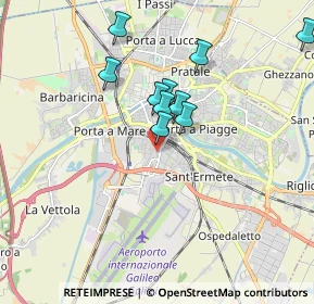 Mappa Via Guglielmo Marconi, 56121 Pisa PI, Italia (1.83455)