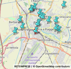 Mappa Via Guglielmo Marconi, 56121 Pisa PI, Italia (2.01765)