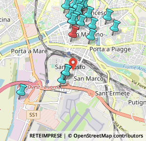 Mappa Via Guglielmo Marconi, 56121 Pisa PI, Italia (1.204)