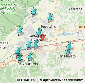 Mappa Via Arginale Est, 56028 San Miniato PI, Italia (4.365)