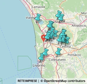 Mappa Autostrada Azzurra, 56122 Pisa PI, Italia (11.5045)