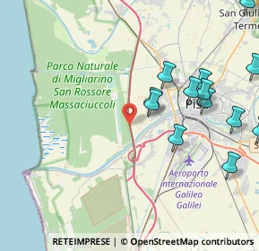 Mappa Autostrada Azzurra, 56122 Pisa PI, Italia (5.81188)