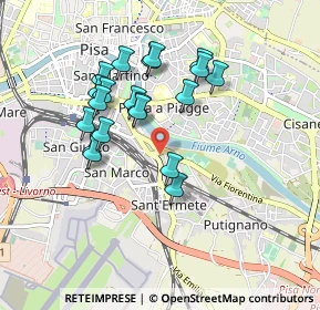 Mappa Via della Vecchia Tranvia, 56121 Pisa PI, Italia (0.8325)