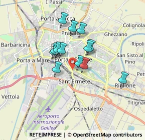 Mappa Via della Vecchia Tranvia, 56121 Pisa PI, Italia (1.35462)